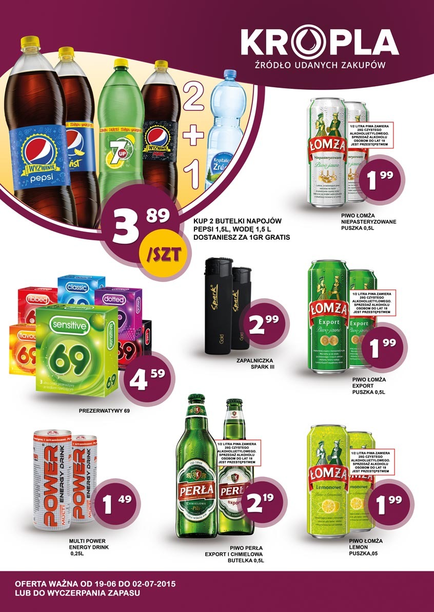 plakat dla sieci sklepów KROPLA