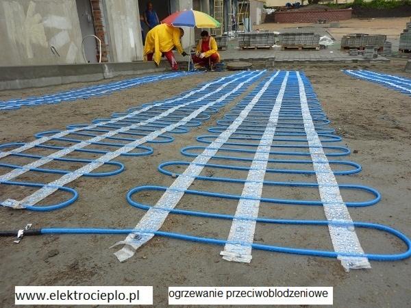 Ogrzewanie przeciwoblodzeniowe podjazdu, schodów