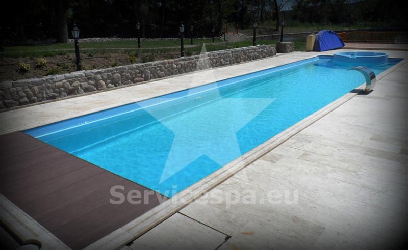 Basen ogrodowy z jacuzzi