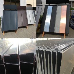 Producent - Rynny, Dachy, Obróbki blacharskie - Panele dachowe na rąbek stojący zatrzaskowy (klik) i klasyczny.