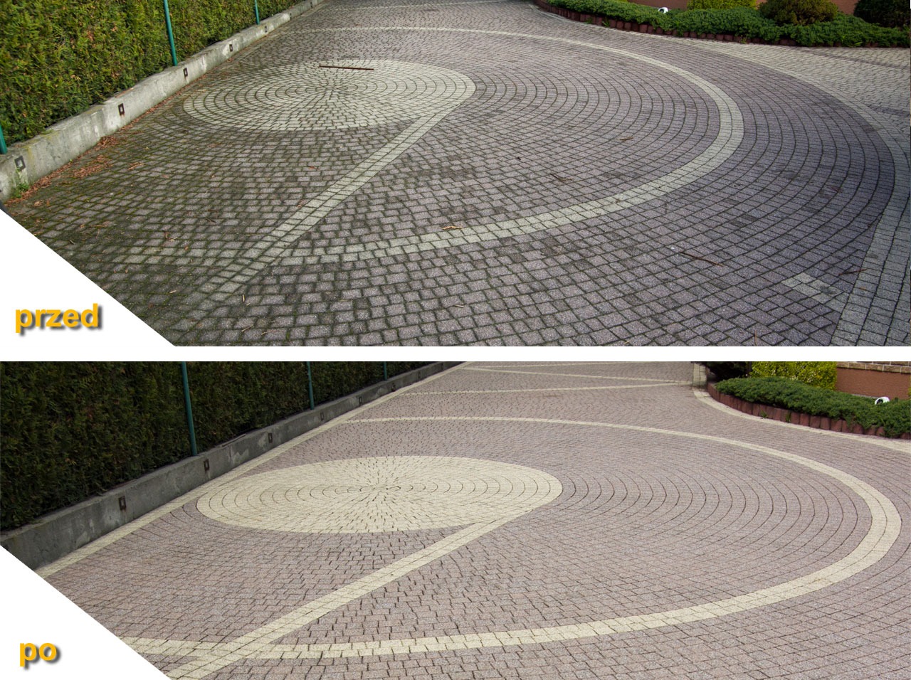 mycie kostki brukowej bez chemii