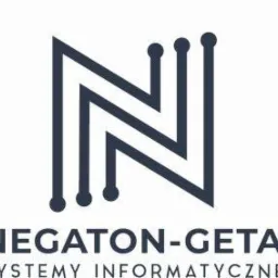 Logo firmy Negaton-Geta Systemy Informatyczne. Stylizowana litera N z elementami przypominającymi połączenia elektroniczne.