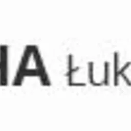 Logo firmy FUCHA Łukasz Sarzyński z graficznym symbolem zwiniętej rolki materiału podłogowego w odcieniach niebieskiego.