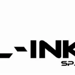 Logo firmy L-INKASO Sp. z o.o. przedstawiające wagę sprawiedliwości w czerni.