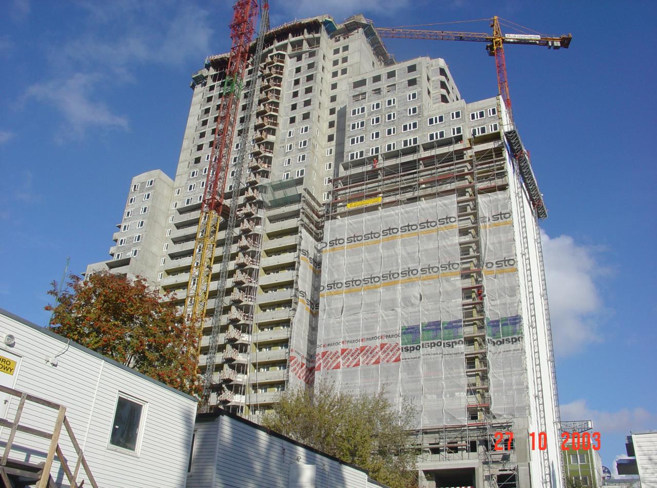 Budynek 100 mb wysokości wykonany w systemie ISPO