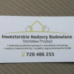 Wizyt&oacute;wka firmy 'Inwestorskie Nadzory Budowlane' Stanisław Przybyś, oferującej adaptację projekt&oacute;w, pozwolenia na budowę, nadzory inwestorskie i projekty zagospodarowania działki, z numerem...