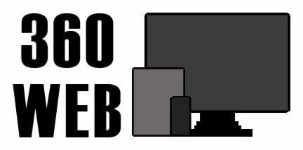 Grafika przedstawiająca napis '360 WEB' obok stylizowanej ikony monitora, tabletu i smartfona, symbolizująca responsywność.