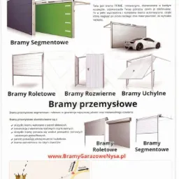 Katalog bram garażowych prezentujący bramy segmentowe, roletowe, rozwierne i uchylne z opisem konstrukcji przemysłowych bram segmentowych i roletowych.