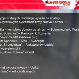 NUEVA TERRAIN POLSKA SP. Z O.O. - Prezentacja firmy Nueva Terrain Polska, wymieniająca inwestycje zrealizowane z wykorzystaniem ich systemów instalacyjnych z polibutylenu, w tym Eco Willa w Bobrowcu, Osiedle Sosnowe, Centrum...