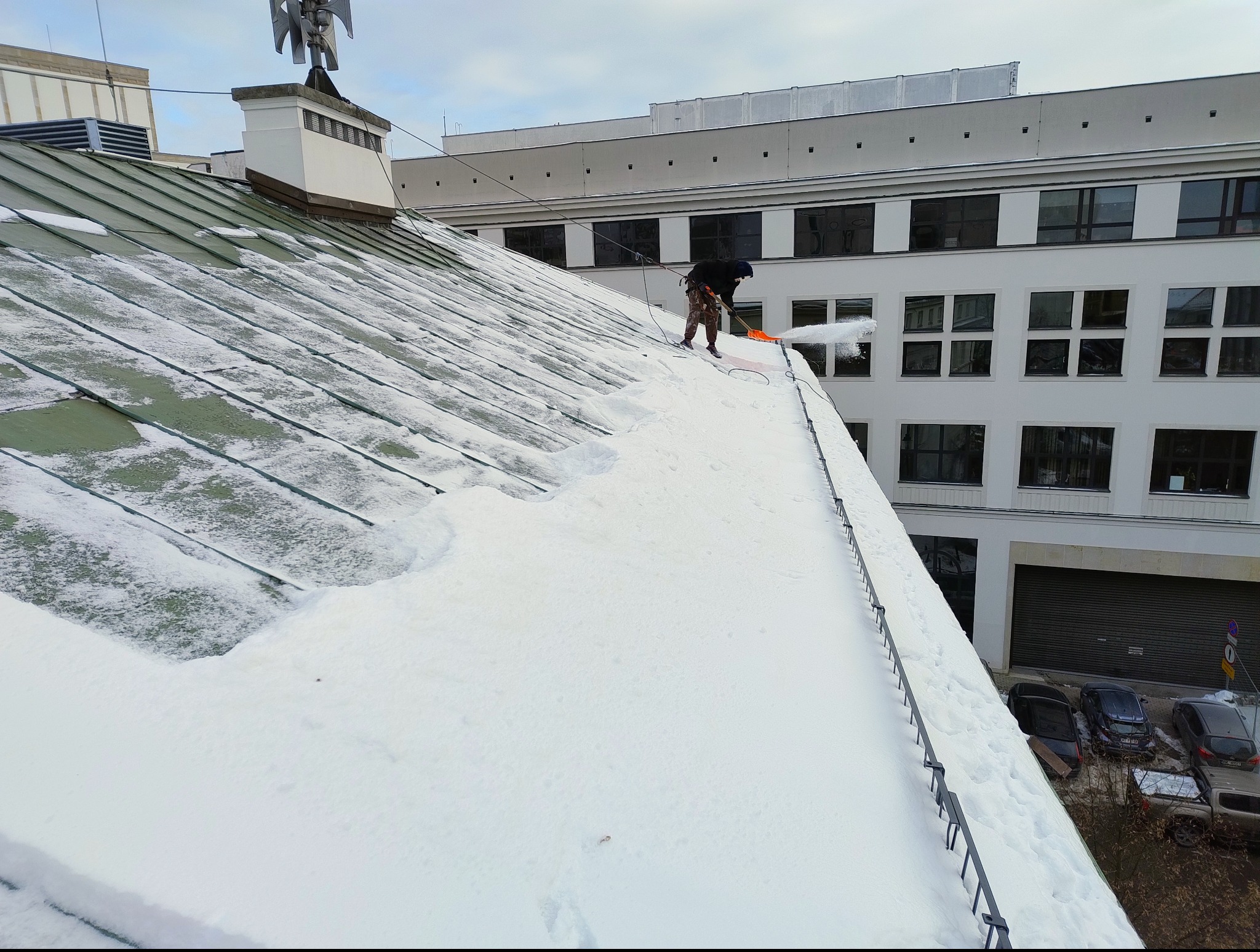 Widok na ostatnie zlecenia Warszawskie kamienice .