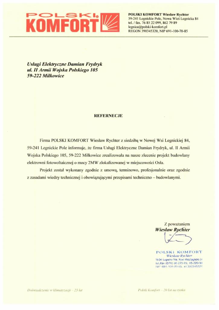 Elektrownia fotowoltaiczna w m. Osła