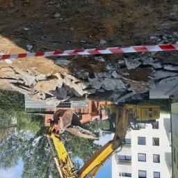 Bednarska Wrocław 500m2 pierw zerwanie starego betonu 2019r