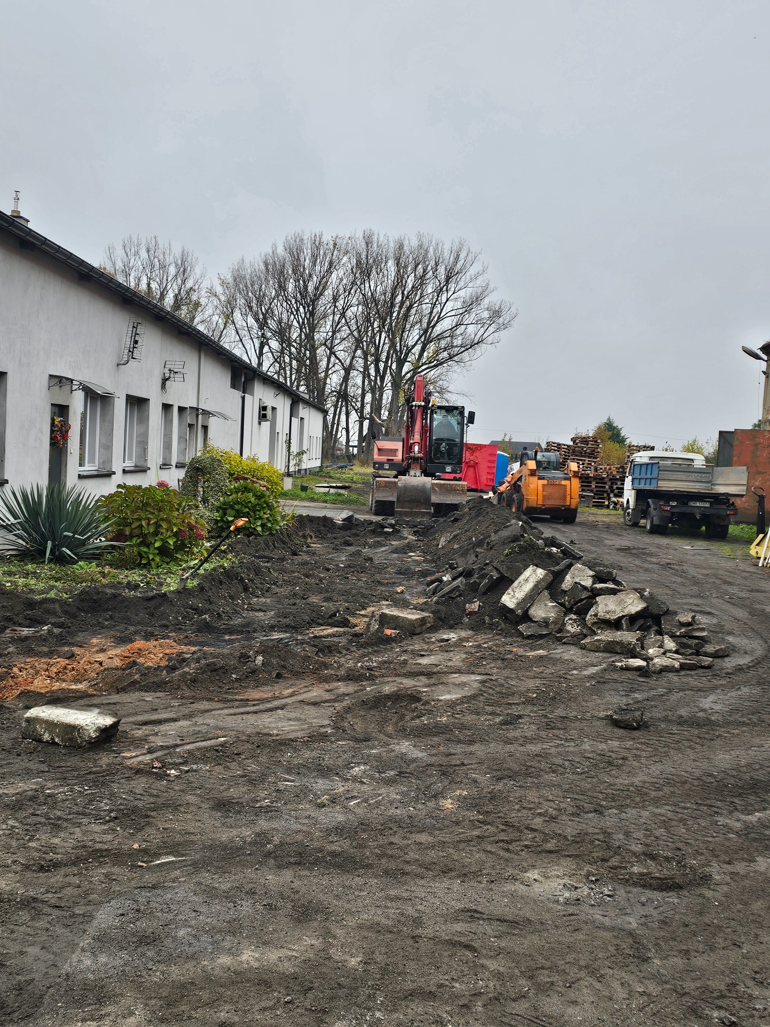 Korytowanie pod drogę dla pojazdów osobowych