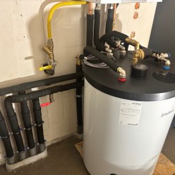 kotłownia gazowa z kotłem 1 funkcyjnym zasobnikiem 120L