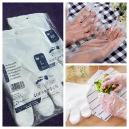 Rękawiczki foliowe PE