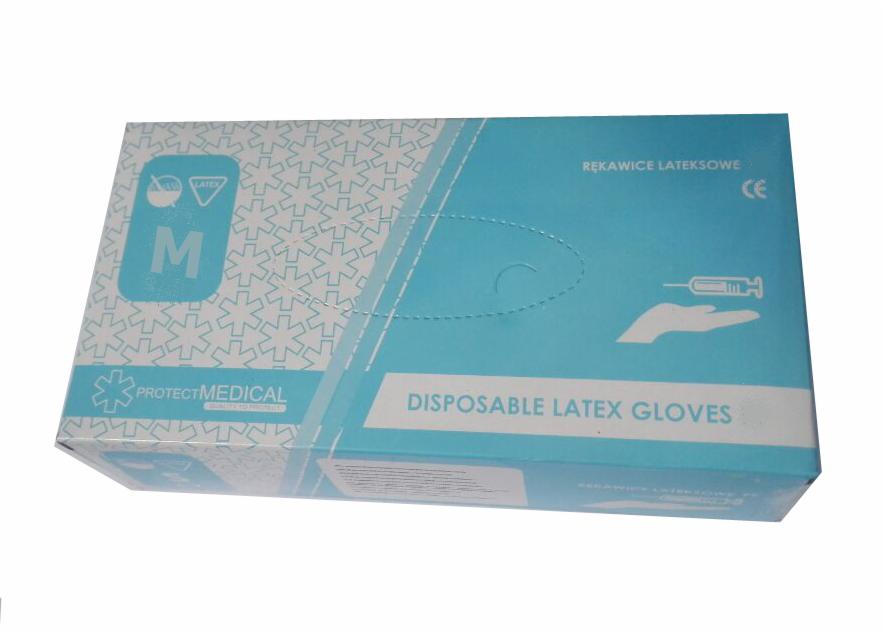 Rękawiczki LATEKSOWE niepudrowane