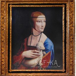 "Dama z gronostajem" wg Leonardo da Vinci
kopia, olej na płótnie