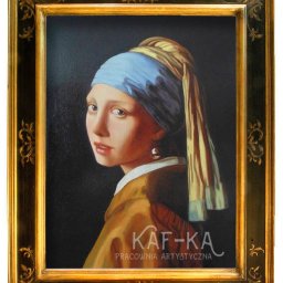 "Dziewczyna z perłą" wg Jan Vermeer
kopia, olej na płótnie