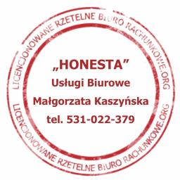 "HONESTA" Usługi Biurowe Małgorzata Kaszyńska - Rozliczanie Podatku Golub-Dobrzyń