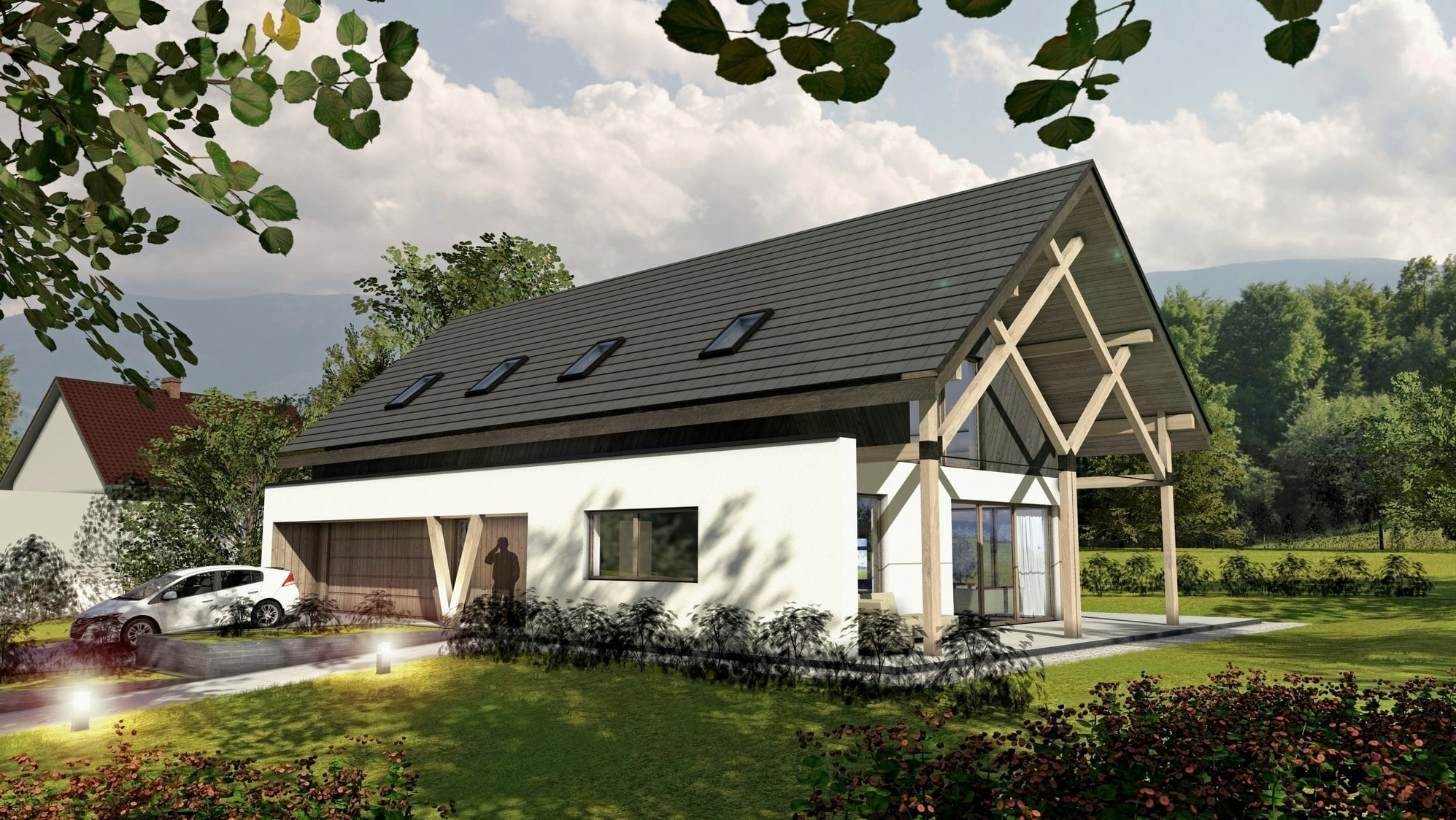 Dom Krzeszów - Gorzeszów projektant: arch. Piotr Wyrostek