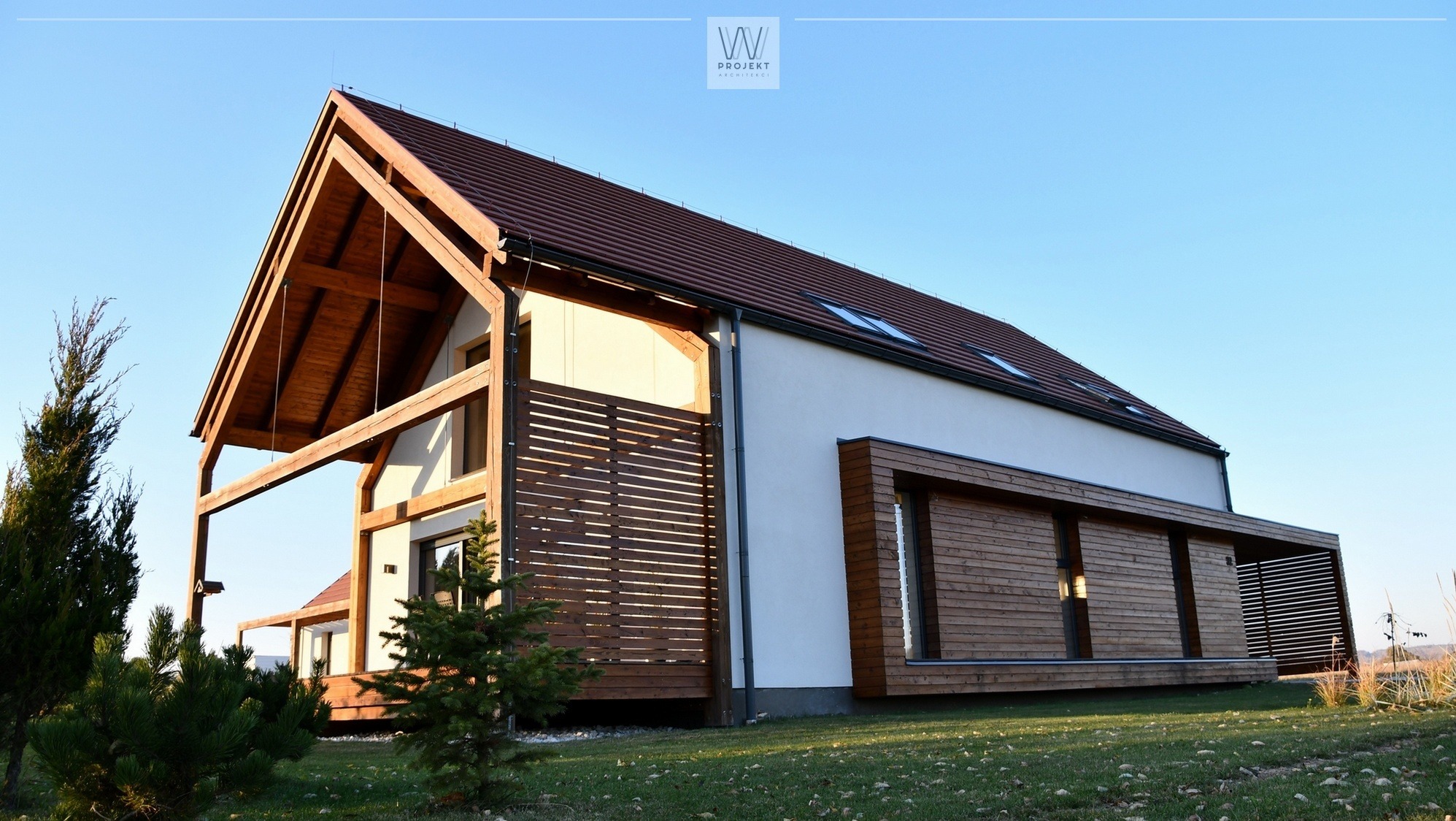 Krzeszów - dom jednorodzinny projekt - architekt Piotr Wyrostek