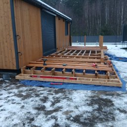 FPHU Daszko Vitalii Solovei - Wykonanie tarasu na gruncie, modrzew europejski. Gliwice