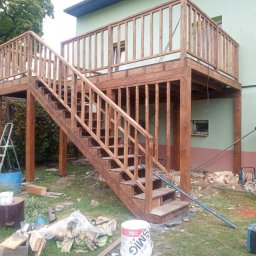 Montaż więźby dachowej Myszk&oacute;w