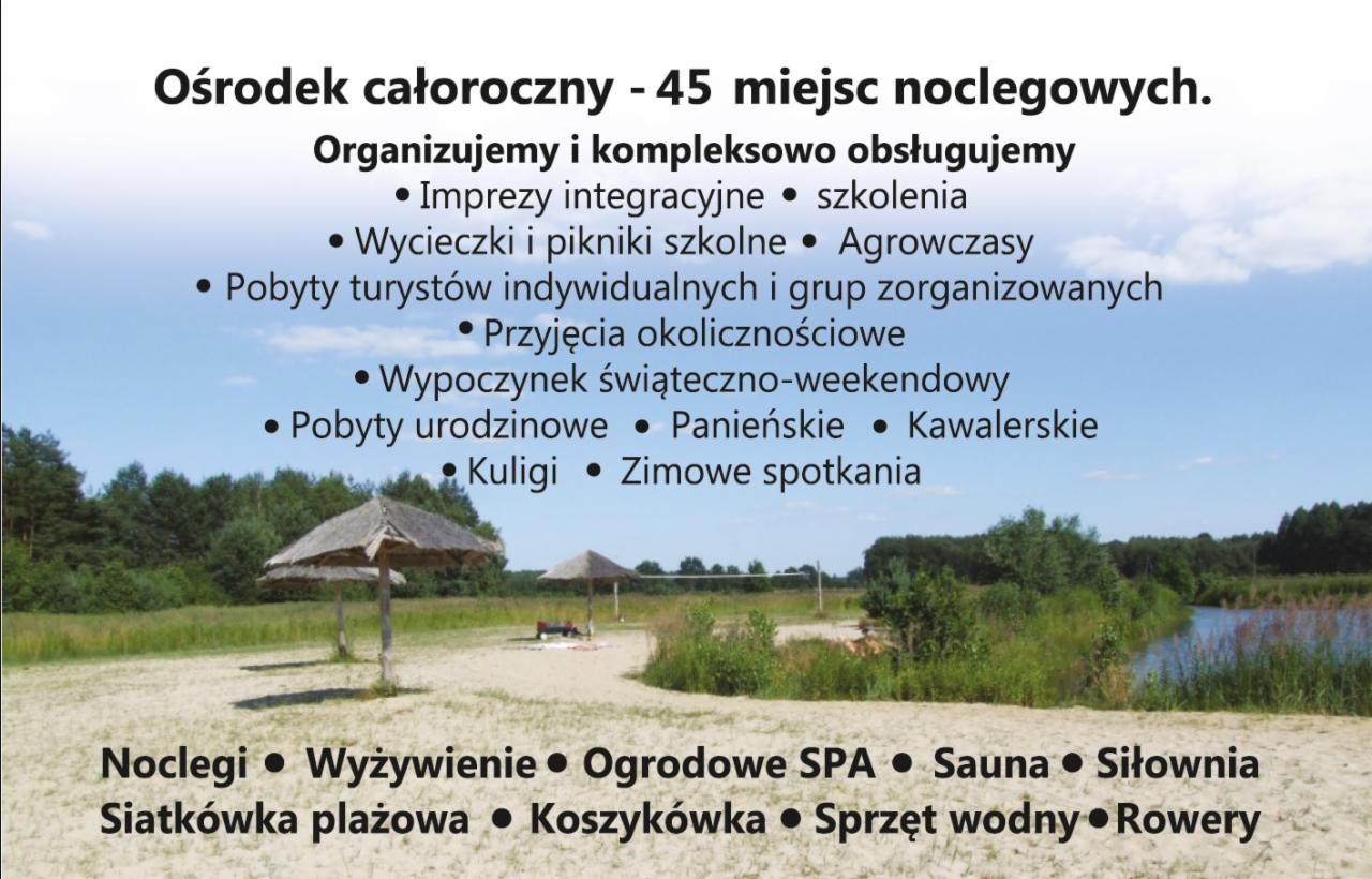 Ośrodek całoroczny oferujący imprezy integracyjne, szkolenia, wycieczki, pikniki, pobyty turystyczne, przyjęcia okolicznościowe, wypoczynek świąteczny, pobyty urodzinowe, kuligi, noclegi...