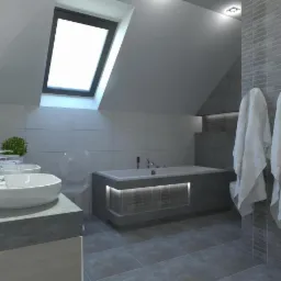 Łazienka w domu w Gliwicach