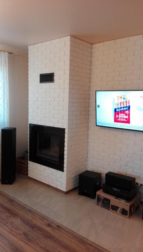 Okładzina ściany z płytek gipsowych