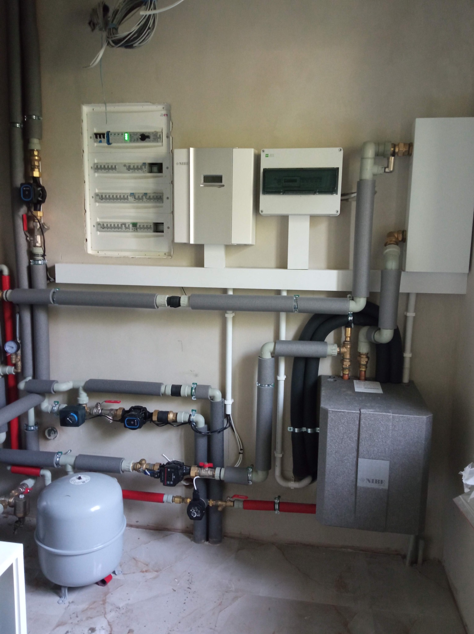 Maszynownia pompy ciepła Nibe