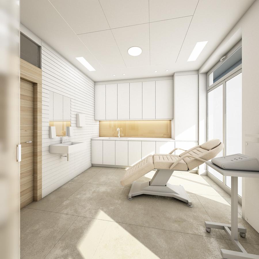 projekt przychodni - gabinet zabiegowy
