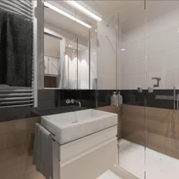 Nowoczesna, kompaktowa łazienka ze strefą prysznic