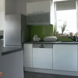 Kuchnia z zielonym kolorem