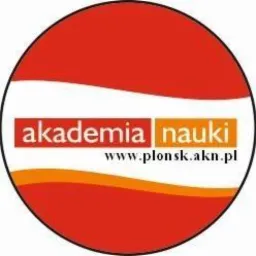 Logo Akademii Nauki w okręgu z białą i pomarańczową falą, z czerwonym i pomarańczowym polem z napisem 'akademia | nauki' i adresem strony internetowej.