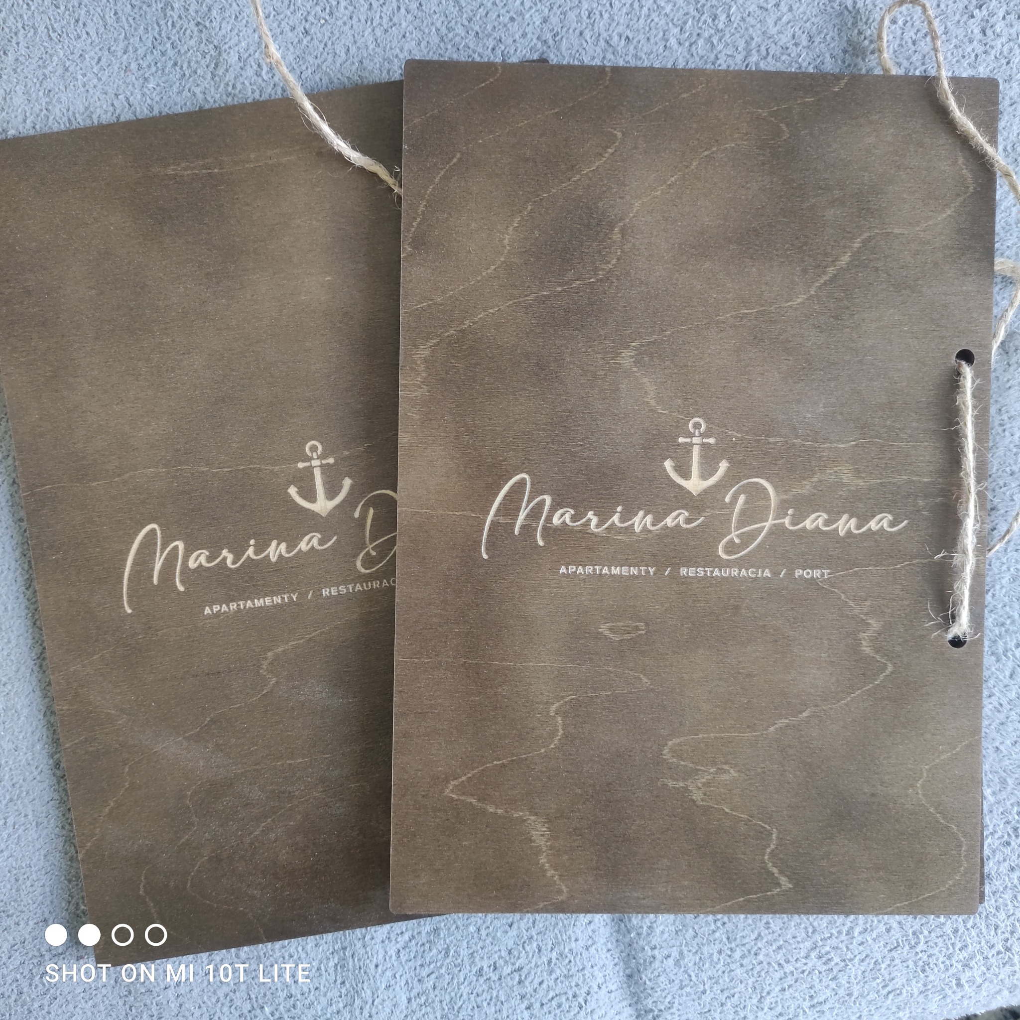 Menu z logo graweracja