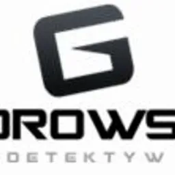 Czarno-białe logo firmy z inicjałem 'G' w górnej części i nazwą 'GÓROWSKI' poniżej, a pod nią słowo 'DETEKTYW' mniejszą czcionką.