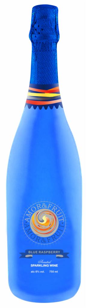 Wino musujące owocowe (niebieska malina)