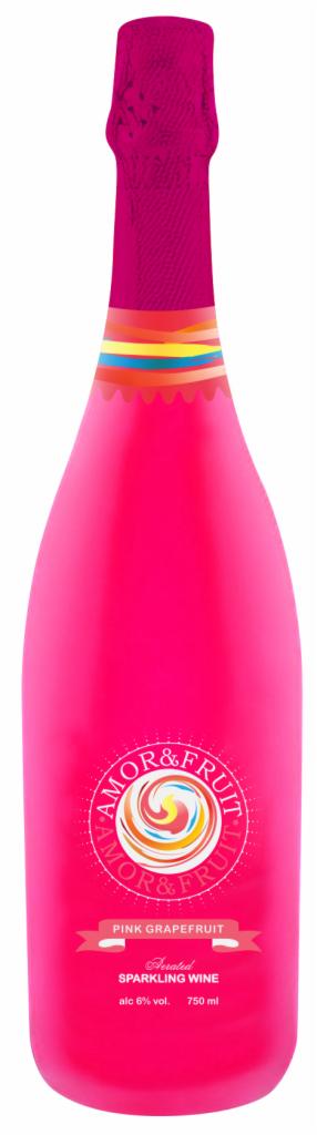 Wino musujące owocowe (różowy grejpfrut)