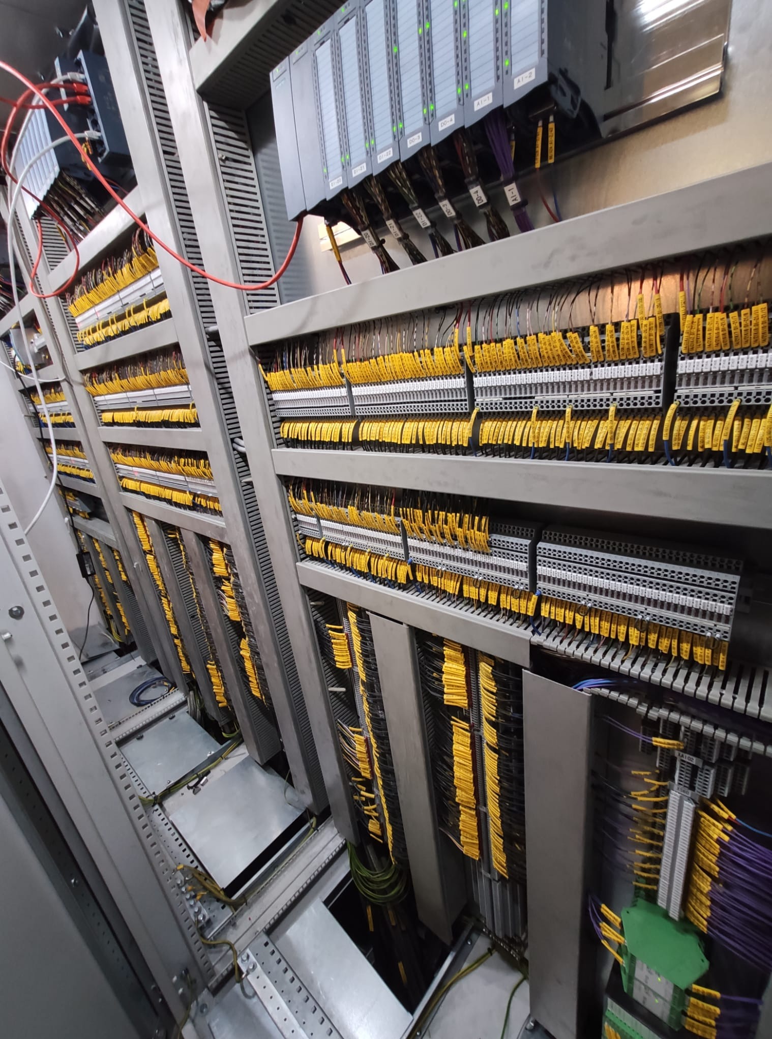 Łączenie szafy PLC