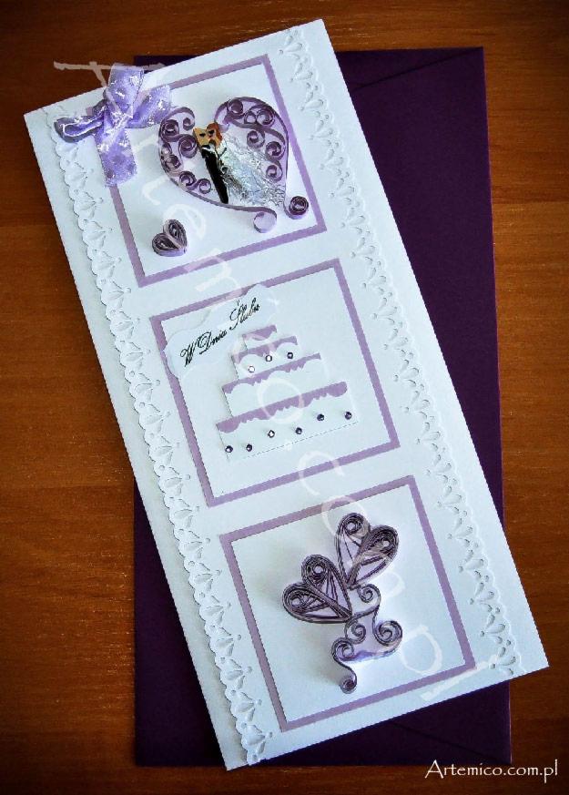 Kartki ślubne ręcznie robione