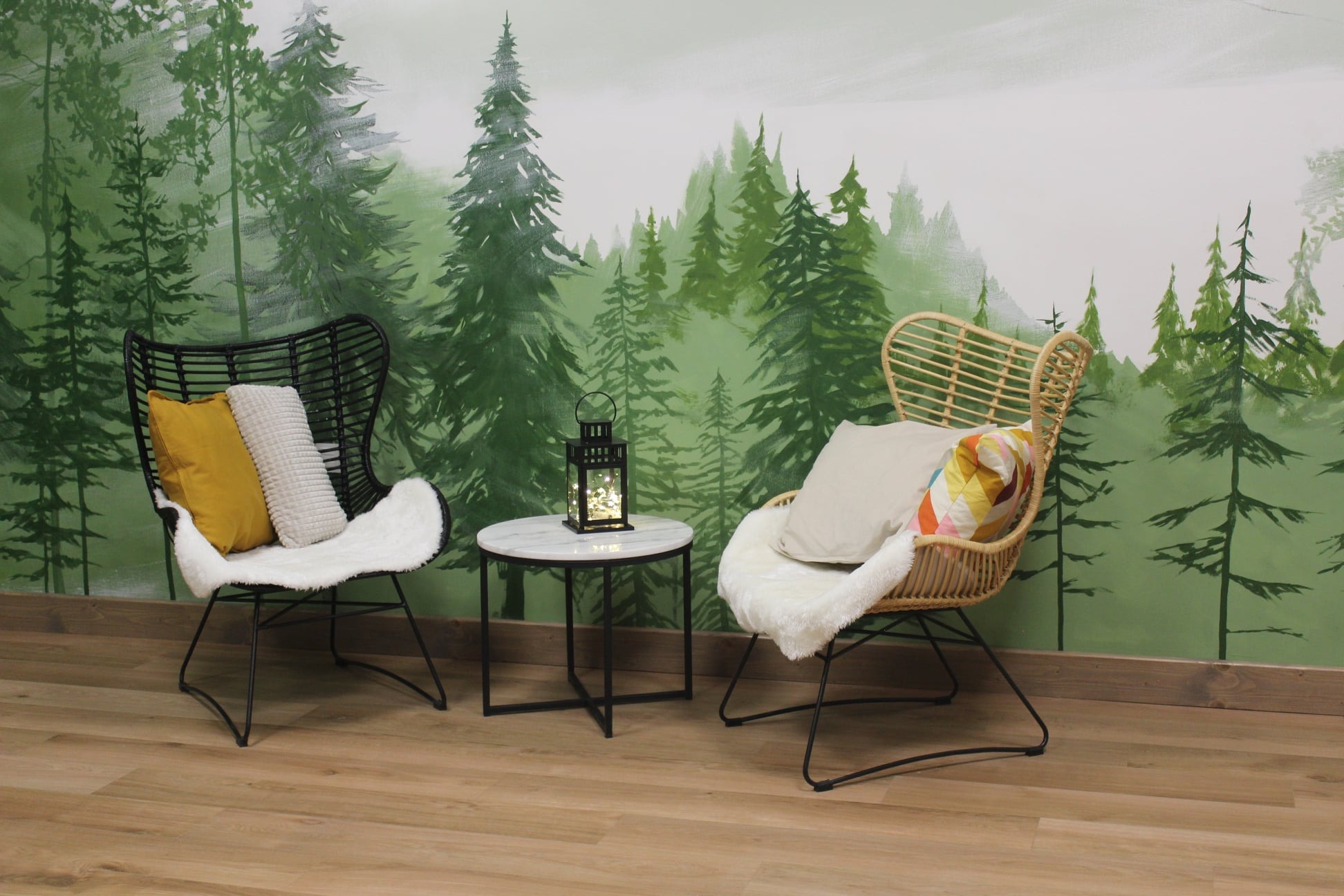 Kawiarnia Południowa - pejzaż leśny.