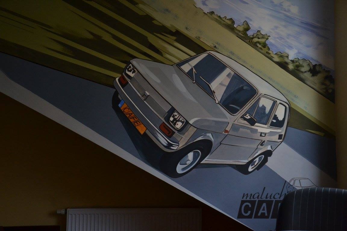 Maluch Cafe - realizacja w muzeum i hotelu inspirowanym Małym Fiatem - Bielsko-Biała.