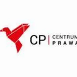 Logo kancelarii prawnej: czerwony origami ptak obok napisu CPI Centrum Prawa na białym tle.