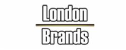 Logo marki odzieżowej London Brands z pogrubionym napisem i poziomą linią.