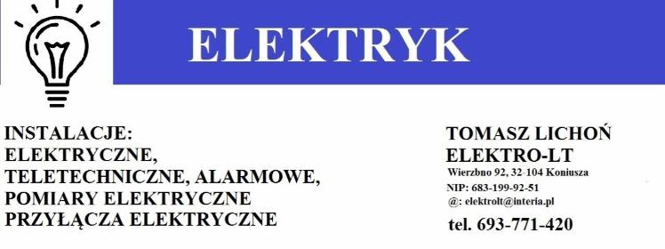 ELEKTRO-LT - Instalacje Elektryczne Gdów