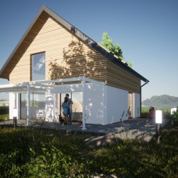 Przedmiotem oferty jest budowa domu na działce klienta w oparciu o  przemyślany projekt małego acz komfortowego domu o powierzchni użytkowej 109,5 m2