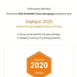 PAN DYWANIK  - znów najlepszą firmą sprzątającą w Płocku! 