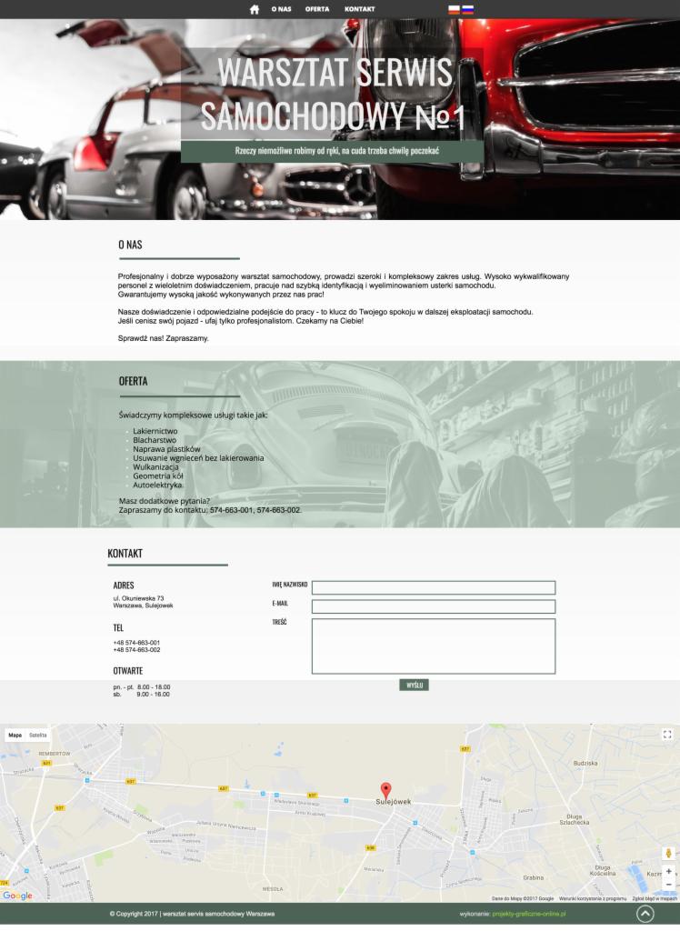 Projekt strony typu One-Page