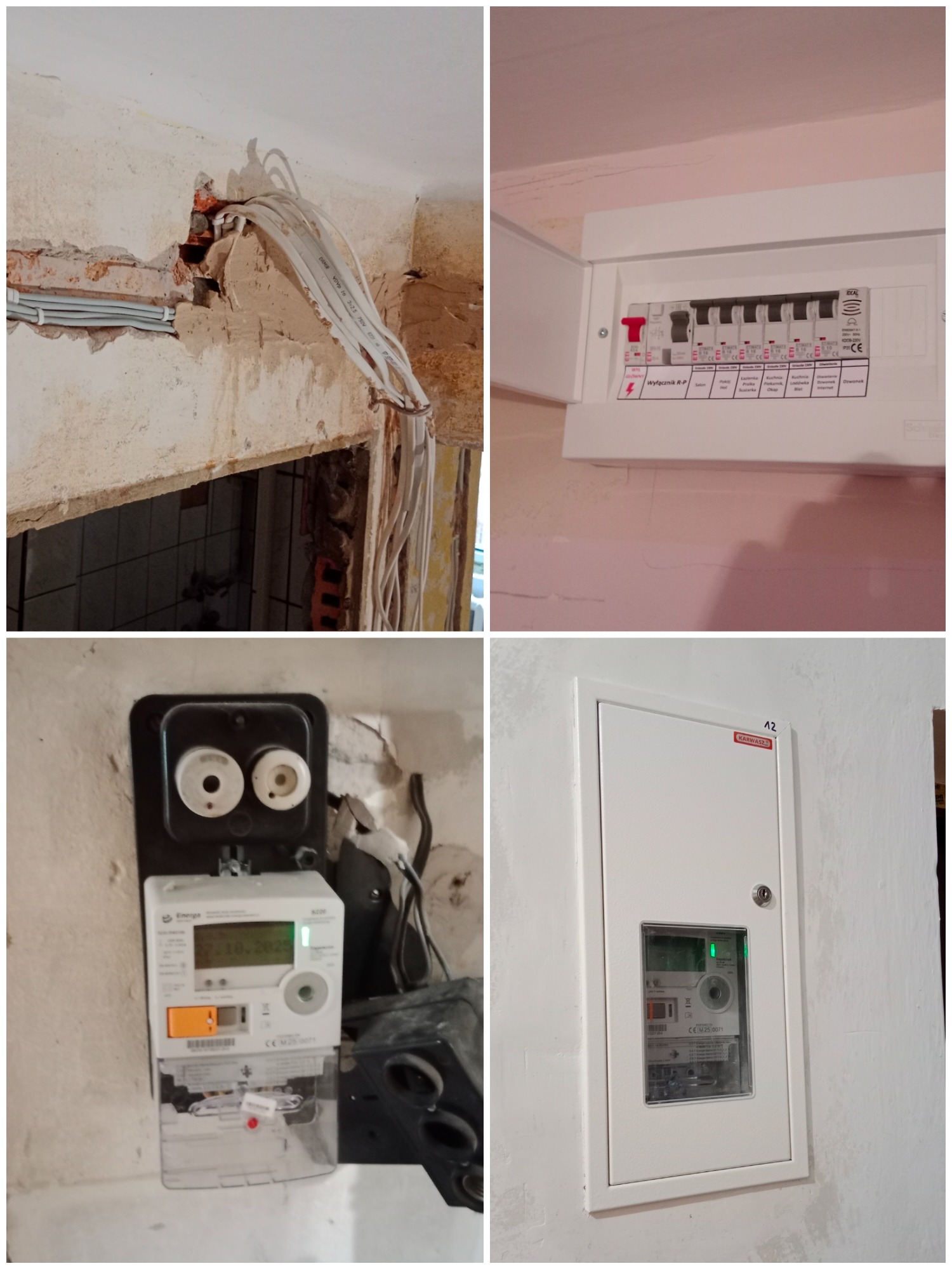 Wymiana instalacji elektrycznej wraz z wyniesieniem punktu pomiarowego, Olsztyn Radiowa